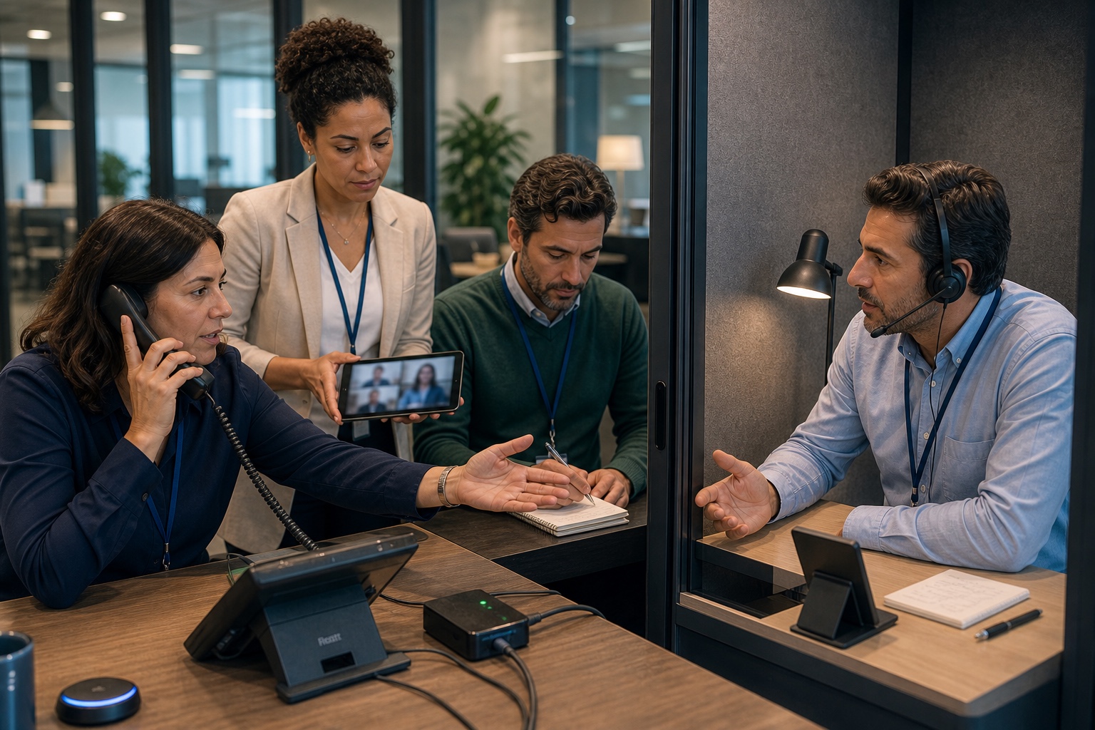 Voz conectada a equipes de colaboração.
