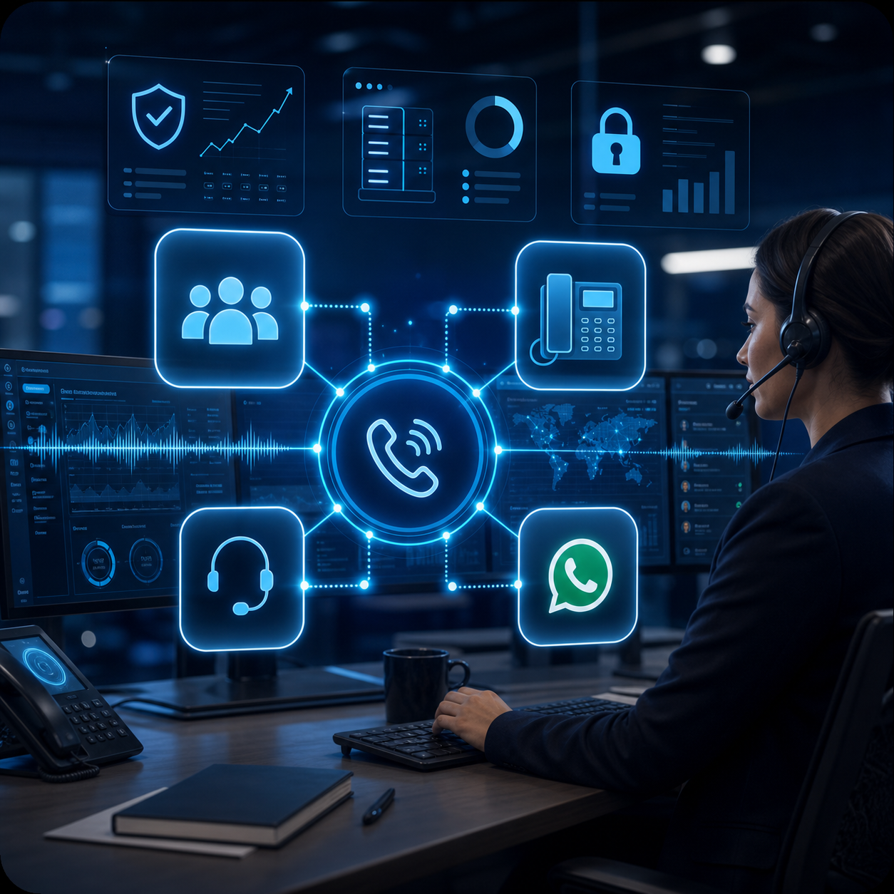 Relacionamento recorrente com clientes usando voz e mensagens integradas